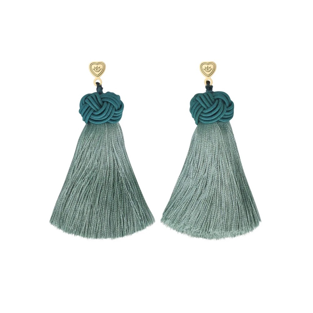HART Sage Topknots - Tassel Earrings